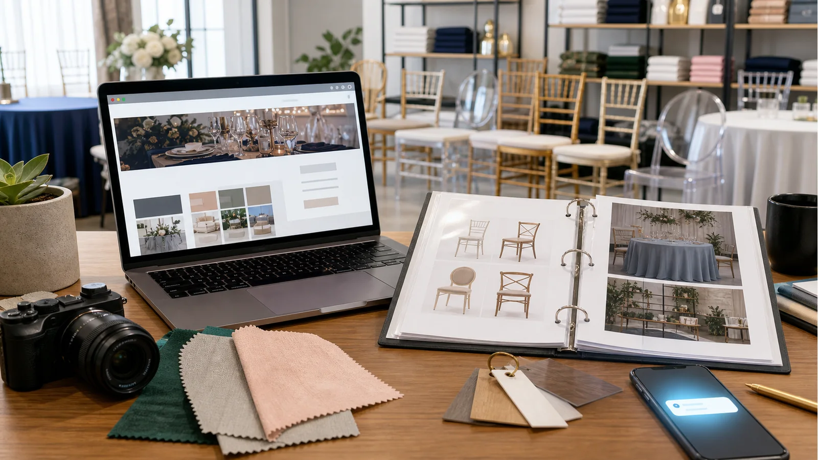 Eventodesk vs Wix for Party Rental Websites planning visual