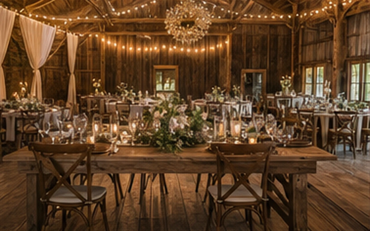 Farmhouse Banquet Table rental item for Lumen Modern Events